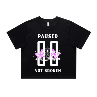 TALVIT PAUSED - WOMENS CROP TEE Thumbnail